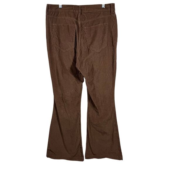 Hollister Pants Women Size 15S Brown Corduroy Ultra High Rise Bootcut Pocket Y2K - Picture 2 of 5